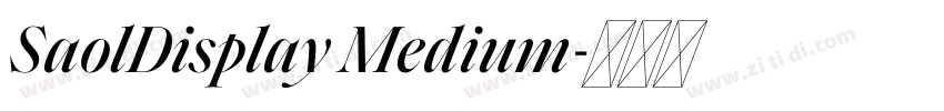 SaolDisplay Medium字体转换 SaolDisplay Medium字体转换